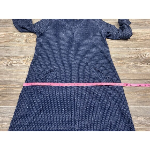 Soft Surroundings Blue Lima Long Sleeve Printed Knit Tunic Dress MED Minimalist - Picture 9 of 15